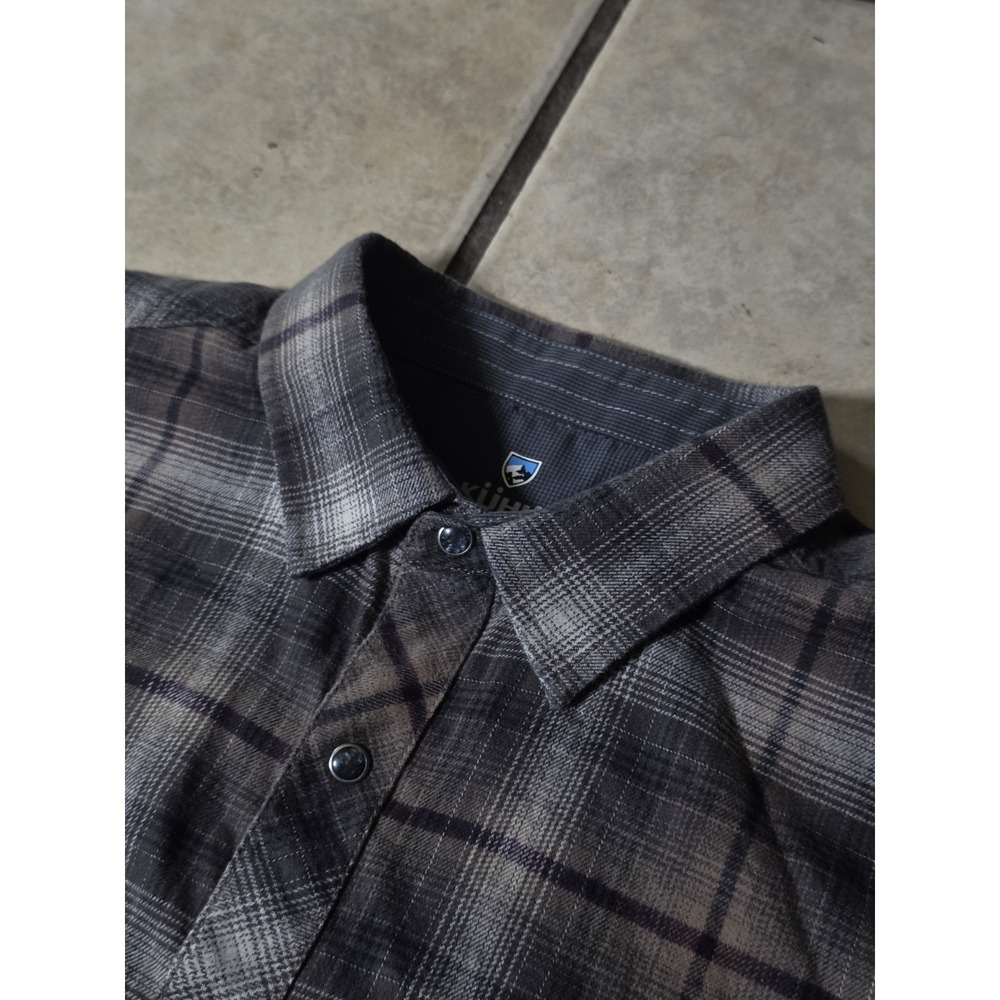 Kuhl Lowdown Button Up Plaid Flannel Shirt Mens XL Western Pearl Snap - Picture 6 of 11